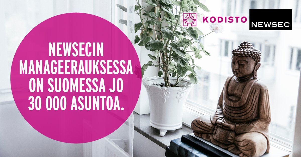 #Newsec hoitaa Suomessa jo yli 30000 asunnon #manareeraus :sta. #kodisto portaali palvelee asunnon etsijöitä ja asukkaita koko asumisen ajan.