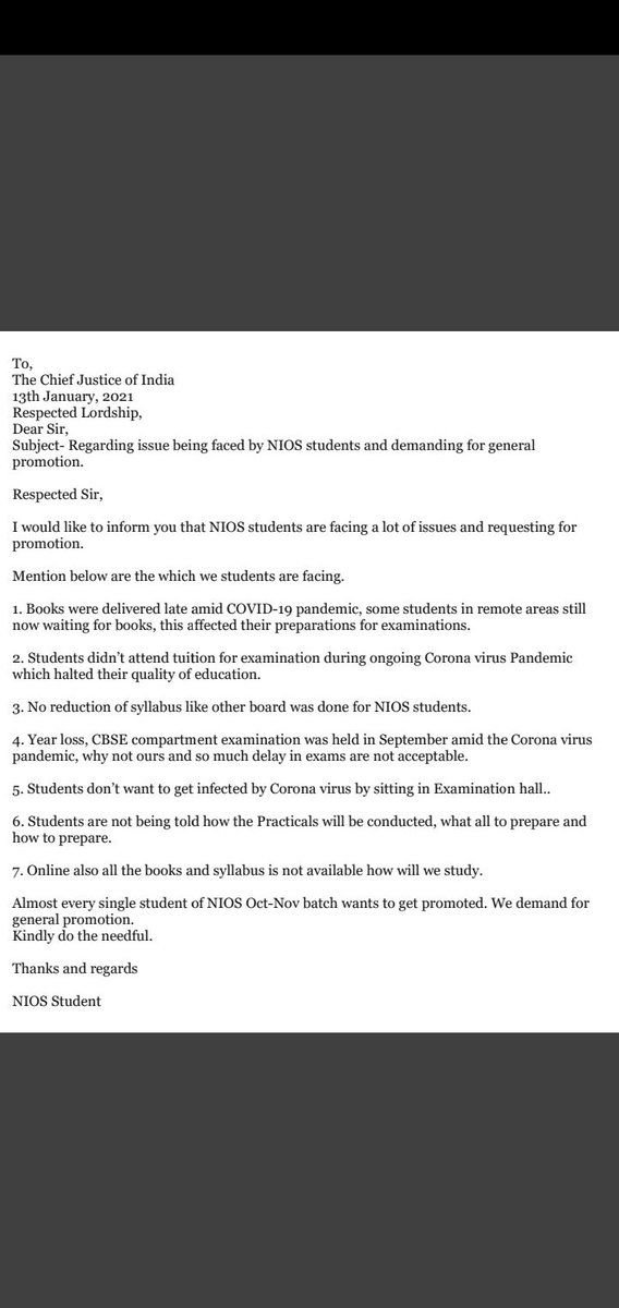 har_sh_ita's tweet photo. @introvertbutte2 @niostwit @anubha1812 @NCPCR_ #cancelniosexams
#promoteniosoctbatch 
#promoteniosstudents
#savestudentslife
@ProfSarojSharma
@niostwit
@nidhiindiatv
@anubha1812
@DrRPNishank
@indiatvnews
@PMOIndia
@AmitShahOffice
@myogiadityanath
@nitin_gadkari
@DainikBhaskar
@niostwit https://t.co/HBK9oKbAhv