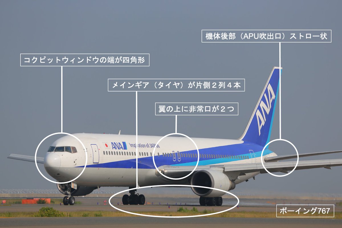 見分けポイントまさにこれ💡✈️ B787独特のお顔は操縦席窓が4枚だけ