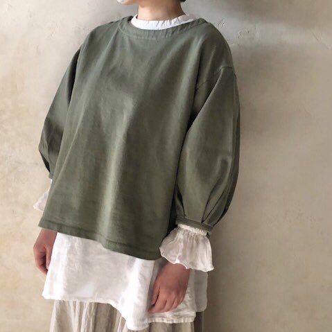 nest Robe - ネストローブ　コットン天竺ランタンスリーブプルオーバー ネストローブ nest Robe コットン天竺ランタンスリーブプルオーバー