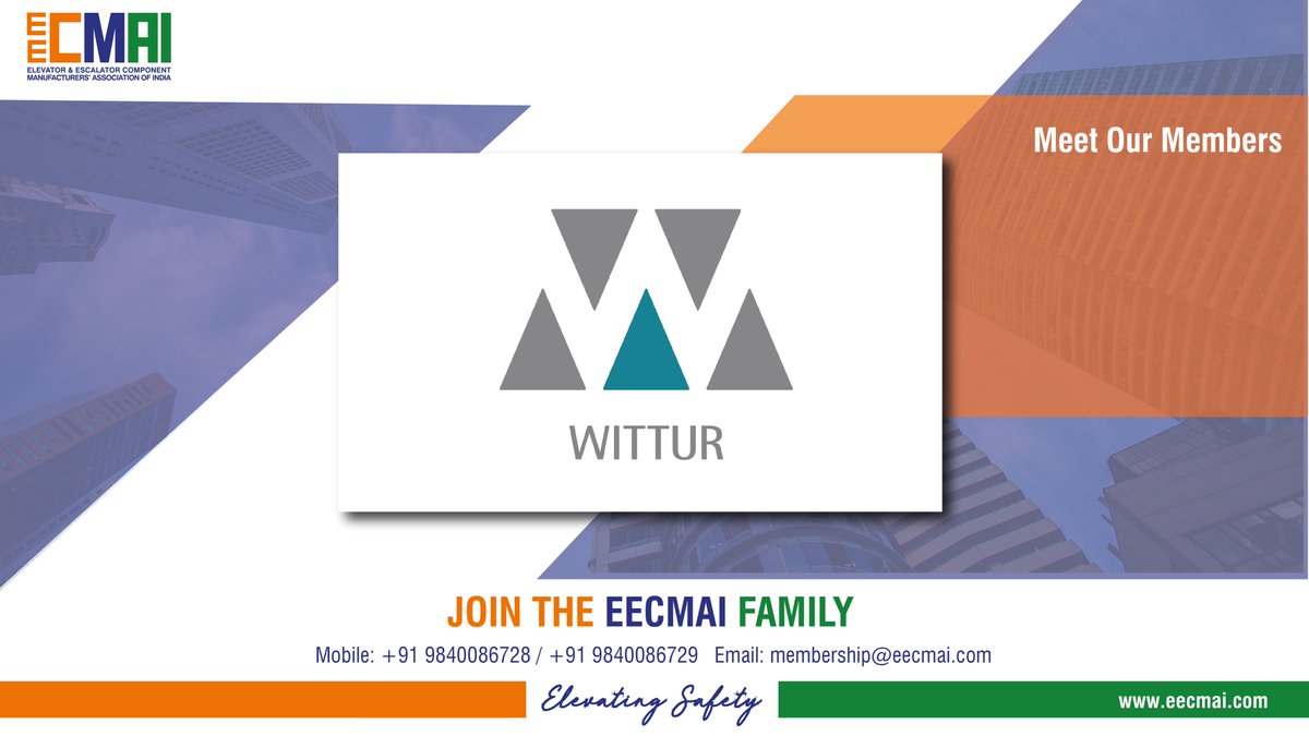 Meet Our Members.
-
Join the EECMAI family.
For more information 
Mobile: +91 9840086728 / +91 9840086729 
Email: membership@eecmai.com
eecmai.com

 #elevators #verticaltransportation #escalators #global #association #india #components #manufaturers' #membership