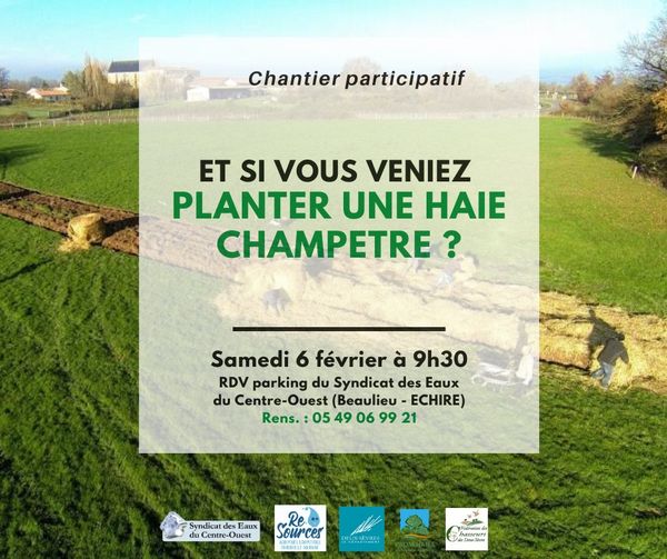 seco79410's tweet photo. #macommuneseressource Dans le cadre de l'appel à projet "Haies et plantations en Deux-Sèvres", @seco79410  et le GAEC La Couture organisent un chantier participatif de plantation d'une haie 🌳🌳. Objectif : préservation de la qualité de l'eau💧 🗓️RDV le 6 février 2021 ! https://t.co/zyBlmoXcp9