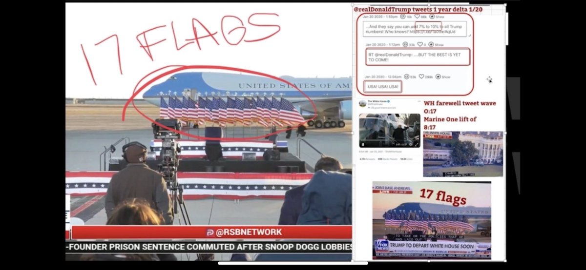 One more thing!!! h/t  @andweknow for the Bible pictures. Also, AWK, at the end of today’s show you had a Bible verse from Luke 8:17...What time did POTUS take off according to your other slide? 8:17am  #DarkToLight  #GODWINS