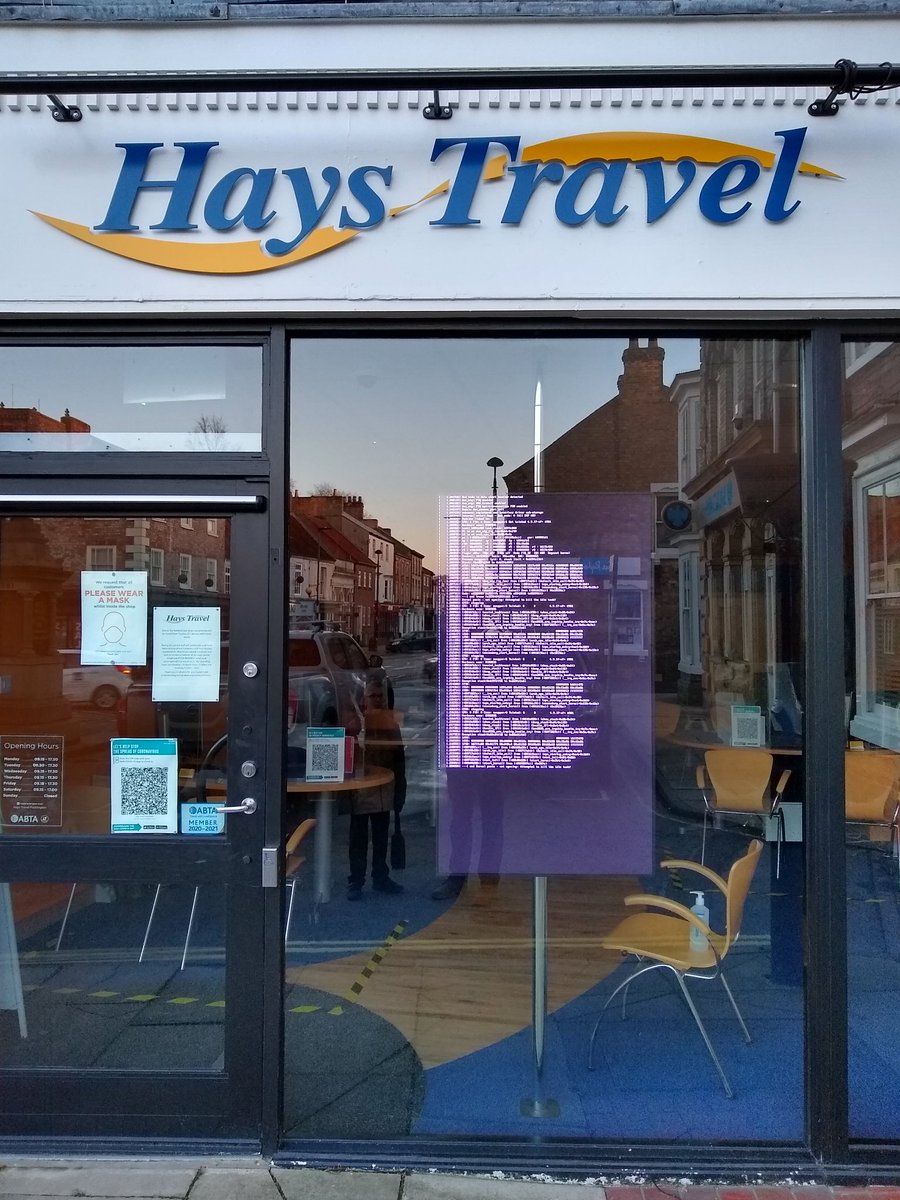 jakebeldercars's tweet photo. Hays Travel predicting the 2021 travel season. #screenofdeath https://t.co/BwVfvkz7R8