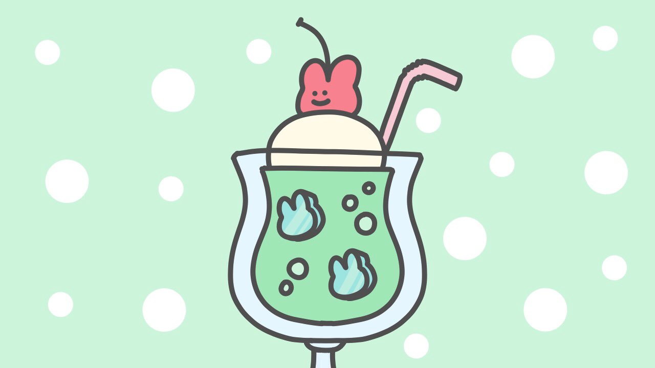うさぎ描く 炭酸ジュースのみたい クリームソーダ イラスト好きな人と繋がりたい ゆるいイラスト T Co 23jeo8e0is Twitter