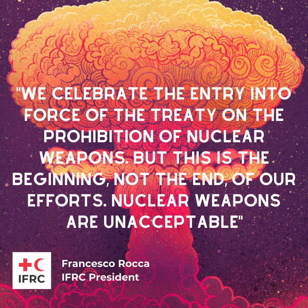 We celebrate the entry into force of the Treaty on the Prohibition of #NuclearWeapons. But this is the beginning, not the end, of our efforts. Nuclear weapons are unacceptable: we will strengthen our efforts to achieve the broadest possible adherence to the Treaty.  #nuclearban