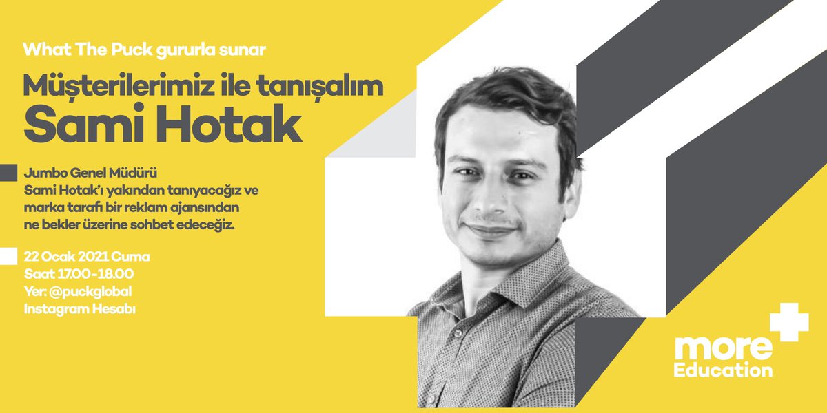 What the Puck gururla sunar! Ajans Başkanımız Haluk Erkmen'in moderatörlüğünde müşterimiz Jumbo Genel Müdürü Sami Hotak'ı ağırlıyoruz. Canlı yayınımıza bekleriz. ✌🏻🤳🏻 #PuckGlobal #WTP
