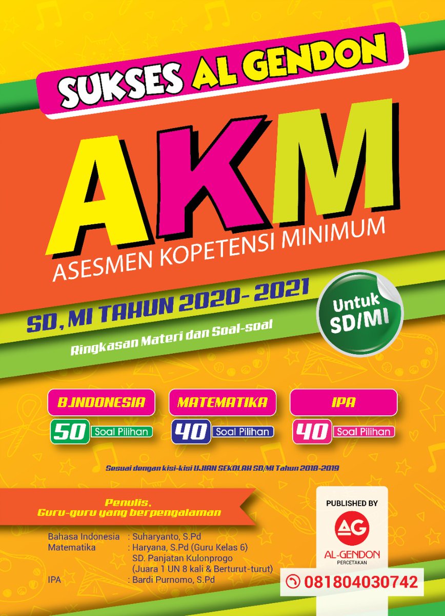 tentormega's tweet photo. Sudah terbit nggih, sesuai kisi-kisi 2020-2021.
. 
#SiapUSDa
#BukuSoal
#lesprivatmatematika
#gurulesprivat
#jogjakarta https://t.co/6RQ6Wr2GfD
