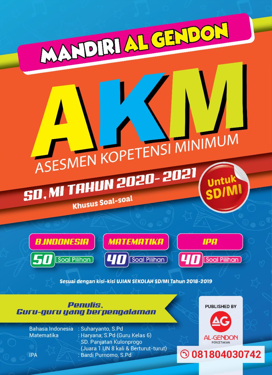 tentormega's tweet photo. Sudah terbit nggih, sesuai kisi-kisi 2020-2021.
. 
#SiapUSDa
#BukuSoal
#lesprivatmatematika
#gurulesprivat
#jogjakarta https://t.co/6RQ6Wr2GfD