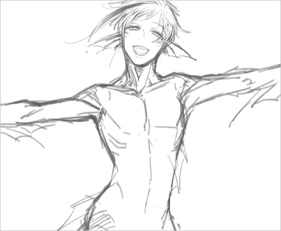 フロくんに"誰も寝てはならぬ"歌ってほしくて描き始めたらくがき 