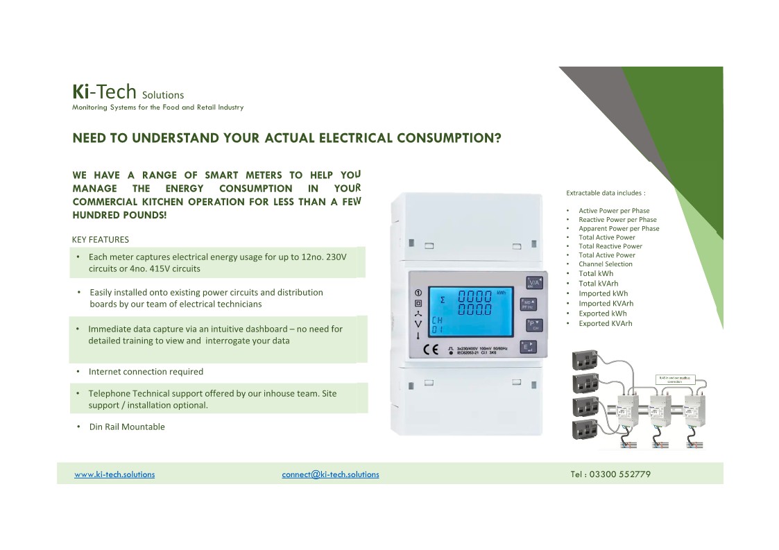 solutions_ki's tweet photo. We're pleased to share this great solution to monitor upto 12 single phase circuits or 4no 3phase circuits within your electric board. For a few hundred pounds these can give you some great insights into your energy consumption. #energyconsumption #energymanagement #hospitality https://t.co/v9L6edcGp1