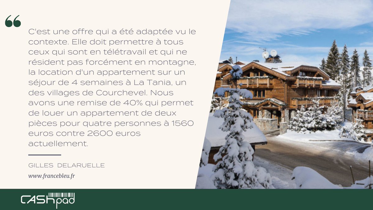 Bel exemple d’adaptation en ce contexte de crise sanitaire à Courchevel. Une initiative innovante : télétravailler aux pieds des montagnes est désormais possible ! 
#innovation #adaptation #télétravail #confinement
En savoir + : zcu.io/WiRM