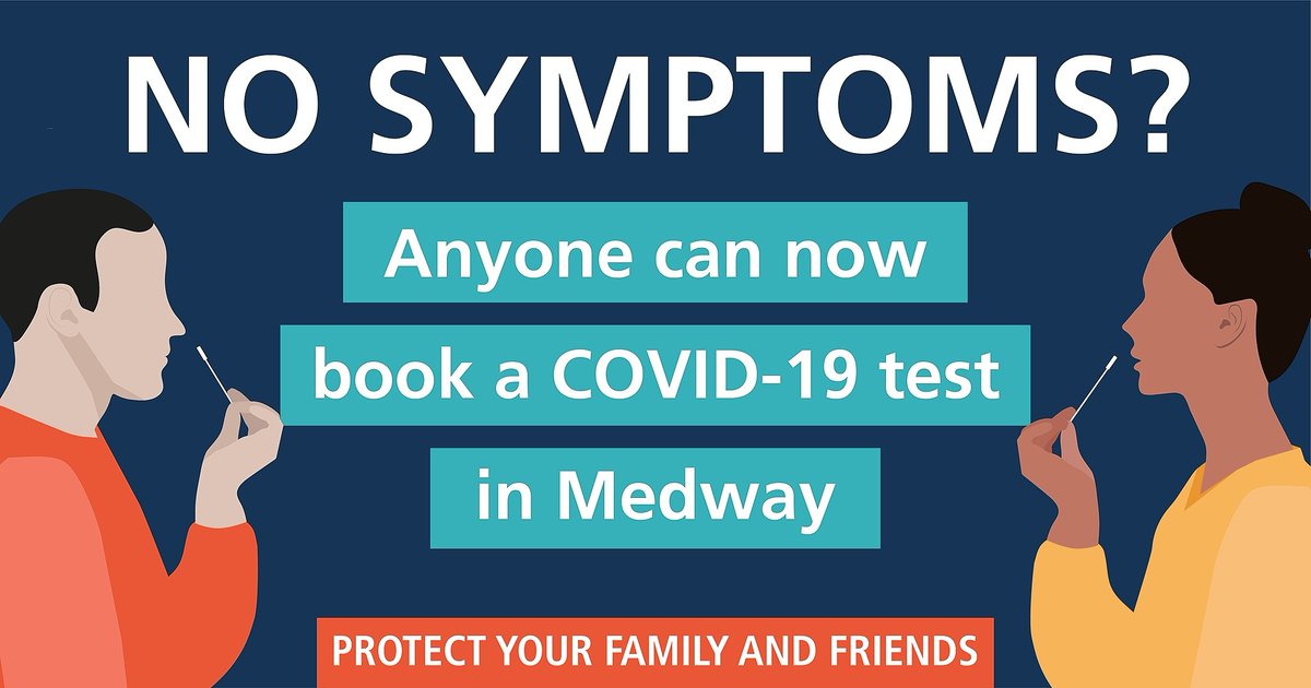 Medway expands symptom-free testing: All residents &amp; people who work in #Medway can book a symptom-free test if they do not have any symptoms of coronavirus &amp; are leaving home for essential reasons within the government guidelines #COVID19  - orlo.uk/UvVQ0