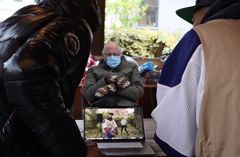 _WarmItUpChris's tweet photo. Y’all look...#berniesanders was NOT HAVIN’ IT behind the scenes on the set of “We” (Prod by Monroe) streaming now on all music platforms 😉🤣

#kilikatabron #berniememes #inauguration #inauguration2021 #bts #behindthescenes #viral #kamalaharris #joebiden #memes https://t.co/uMU1P7g4Kn