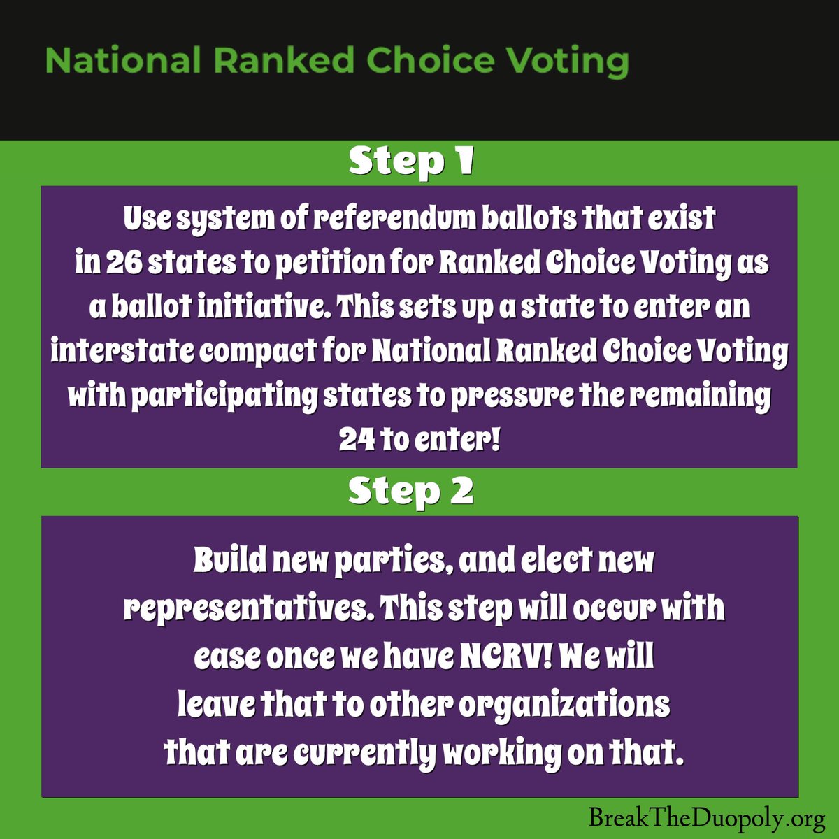 What we need is to truly break up the duopoly w/  http://NationalRankedChoiceVoting.org . It would truly restore  #democracy! My thread of  #DownBallotProgressives that includes  #NotMeUs + some w/  #YangGang! Donate:  https://www.nationalrankedchoicevoting.org/donate Follow  @nrcvorg  @TheRagtagBand 