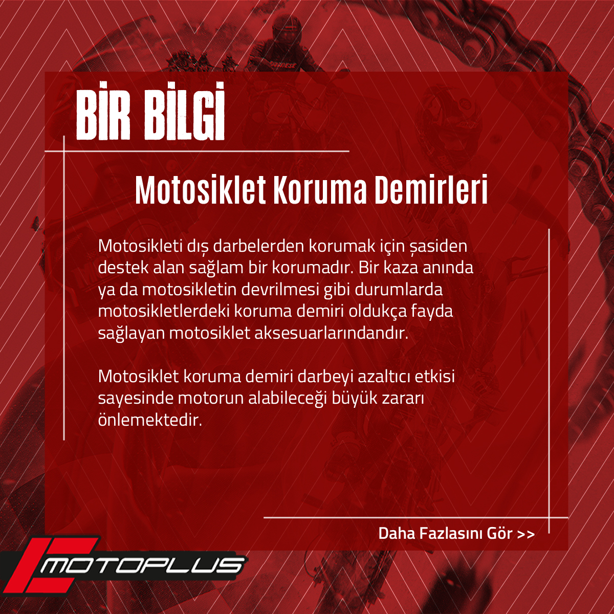 motoplustr's tweet photo. Özellikle Motor Sürmeye Yeni Başlayanlar İçin Önemli Olan Koruma Demirlerini Yakından Tanıyalım.  #motosikletaskı https://t.co/svVGLcboEm