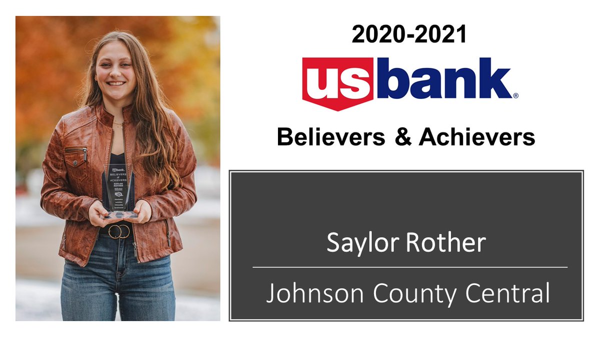 Congratulations Saylor Rother of Johnson County Central High School - this week's <a href="/usbank/">U.S. Bank</a> Believer &amp; Achiever of the Week! #nebpreps