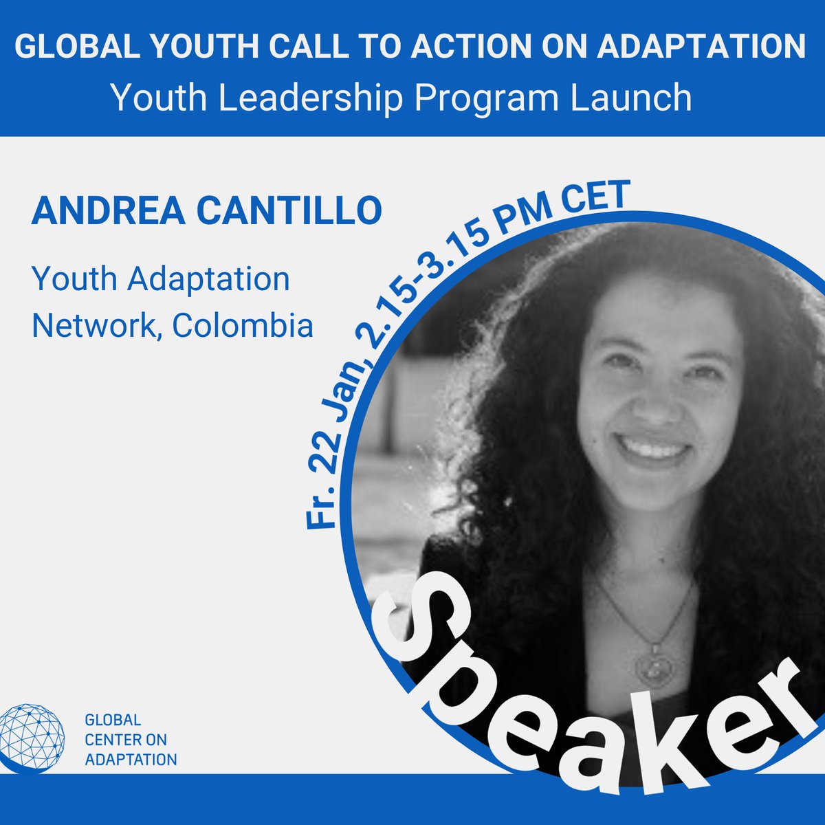 GCAdaptation's tweet photo. Andrea Cantillo, of Colombia, representing the Global #YouthAdaptationNetwork highlights the importance of #ClimateAdaptation jobs and training especially for the most vulnerable youth #AdaptforOurFuture 🔨 https://t.co/J2ap6Czhmp https://t.co/nLIlTEgWrK
