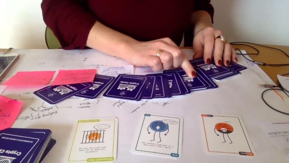 CryptoCardsSi's tweet photo. President of @SloveniaBtt Mrs. @AnjaBlaj diging into #CryptoCards 🥰. Watch out for that #Bitconnect card as its cuts your porfolio value in half 🙈. $btc $bch $ltc $eth $xmr $lana $taj $arco $dgb $neva $c2o $dgb $dtr https://t.co/tgzRMzC2vp