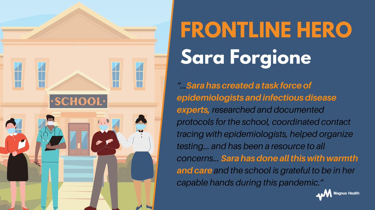 Congratulations to Magnus Frontline Hero and Head Nurse, Sara Forgione, nominated for commitment and service to The Philadelphia School!