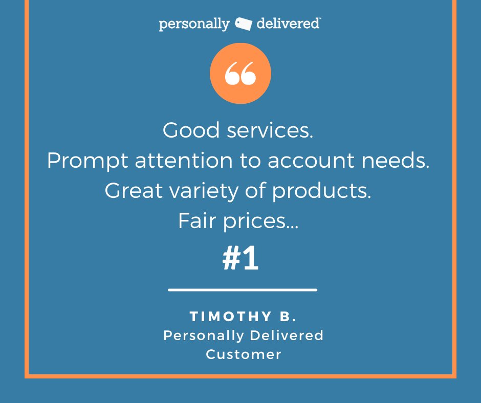 PersonallyDeliv's tweet photo. It never gets old hearing reviews like this from our customers! We aim to be the best home delivery medical supply company and helping change lives is our #1 priority. 
#catheters #ostomy #incontinence #woundcare #skincare #nutrition #compression https://t.co/uUPHRgynV6
