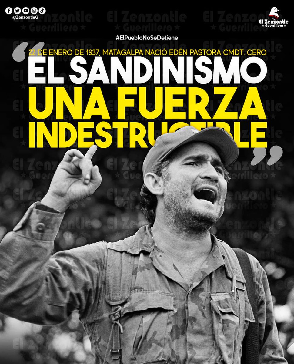 yadercino's tweet photo. Hoy estaría de cumpleaños el Comandante Cero, Edén Pastora, originario de Matagalpa, guerrillero, político y sobre todo, patriota amante de este país.

Hoy te decimos:
Presente,
Presente,
Presente ✊🏼❤️🖤

#PatriaParaTodos
#ElPuebloNoSeDetiene
#LeónRevolución https://t.co/9tivzv7UnZ