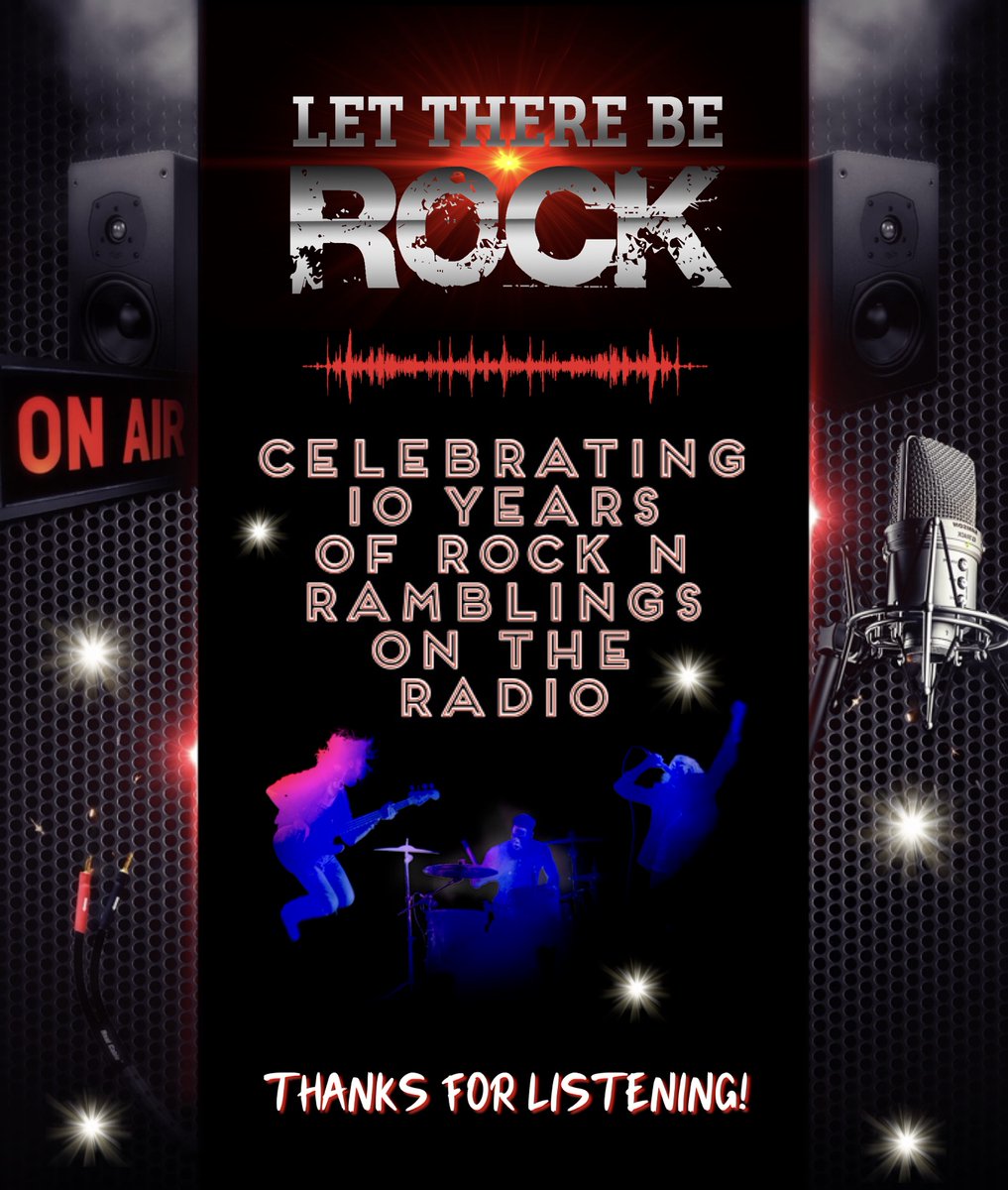 LetThereBRock's tweet photo. 🎉LET THERE BE ROCK TURNS 10!🎉 😱
So this Sunday as it turns out marks a special occasion for this show. It's 10 years to the day since we did our first ever broadcast! 
Big thanks to everyone who has supported and listened over the years!🤘🏻

https://t.co/t0ggwGV3lR https://t.co/olWLl98YU1