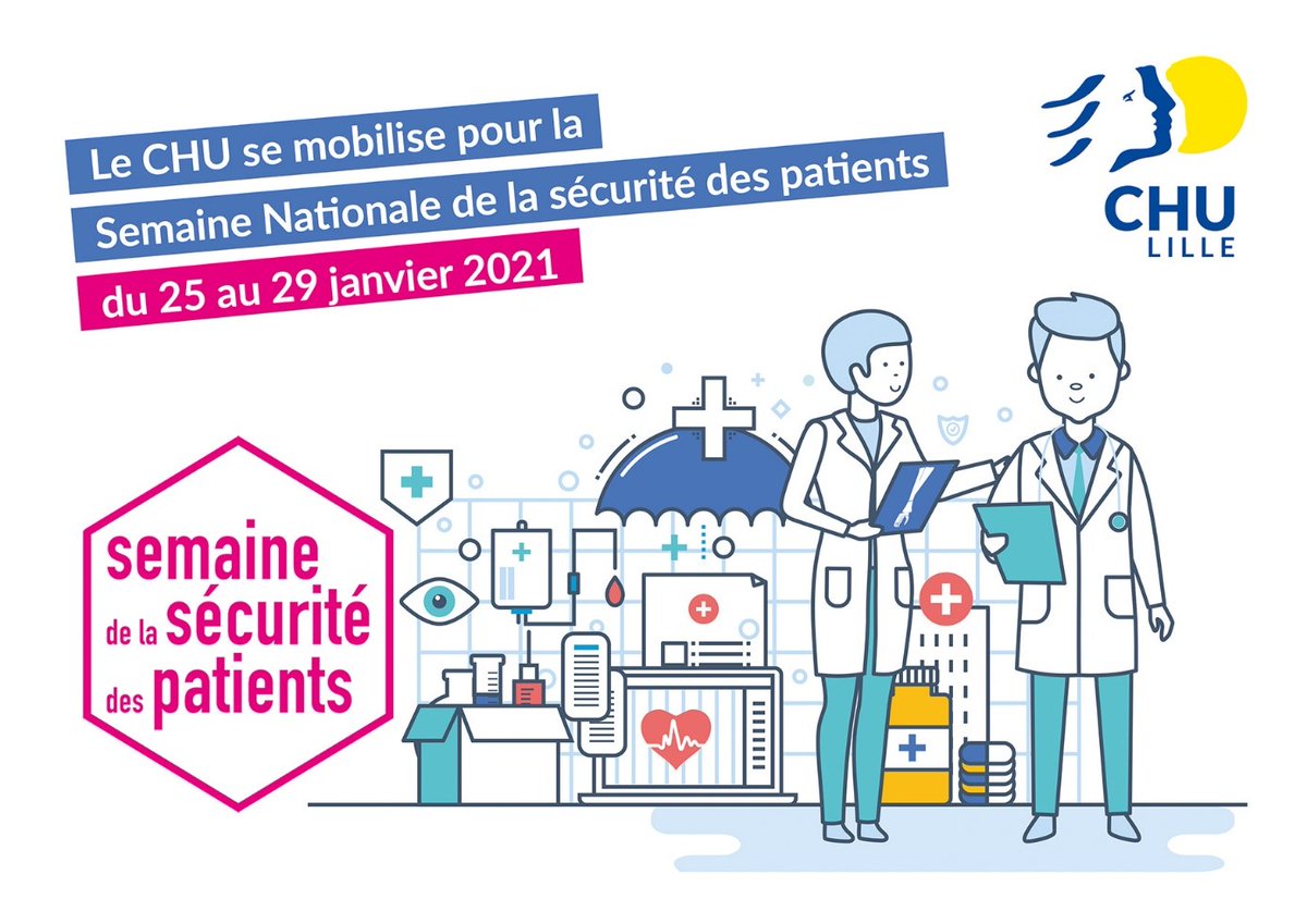 CHU_Lille's tweet photo. Semaine Nationale de la Sécurité des Patients
👉 un rdv incontournable pour promouvoir la qualité et la sécurité des soins auprès des professionnels et des patients
Avec cette année un programme varié préparé par la DQREP
👉 https://t.co/GYRvL2JGwD https://t.co/R0cSu8S07y