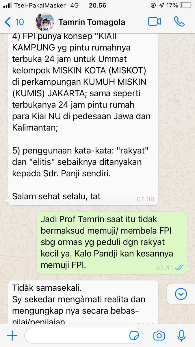 sahaL_AS's tweet photo. Klarifikasi @tamrintomagola ttg @pandji dan FPI: 
1. Klaim bahwa FPI merakyat, NU-MD elitis itu dari Pandji. 
2. Mnrt TA, Miskin Kota di DKI ga terjangkau NU-MD. Ceruk itu digarap FPI. 
3. Konteksnya Jakarta thok. 
4. TA ga muji2 FPI, hanya analisis sosiologis saat itu (2012). https://t.co/OvySSyVcAI