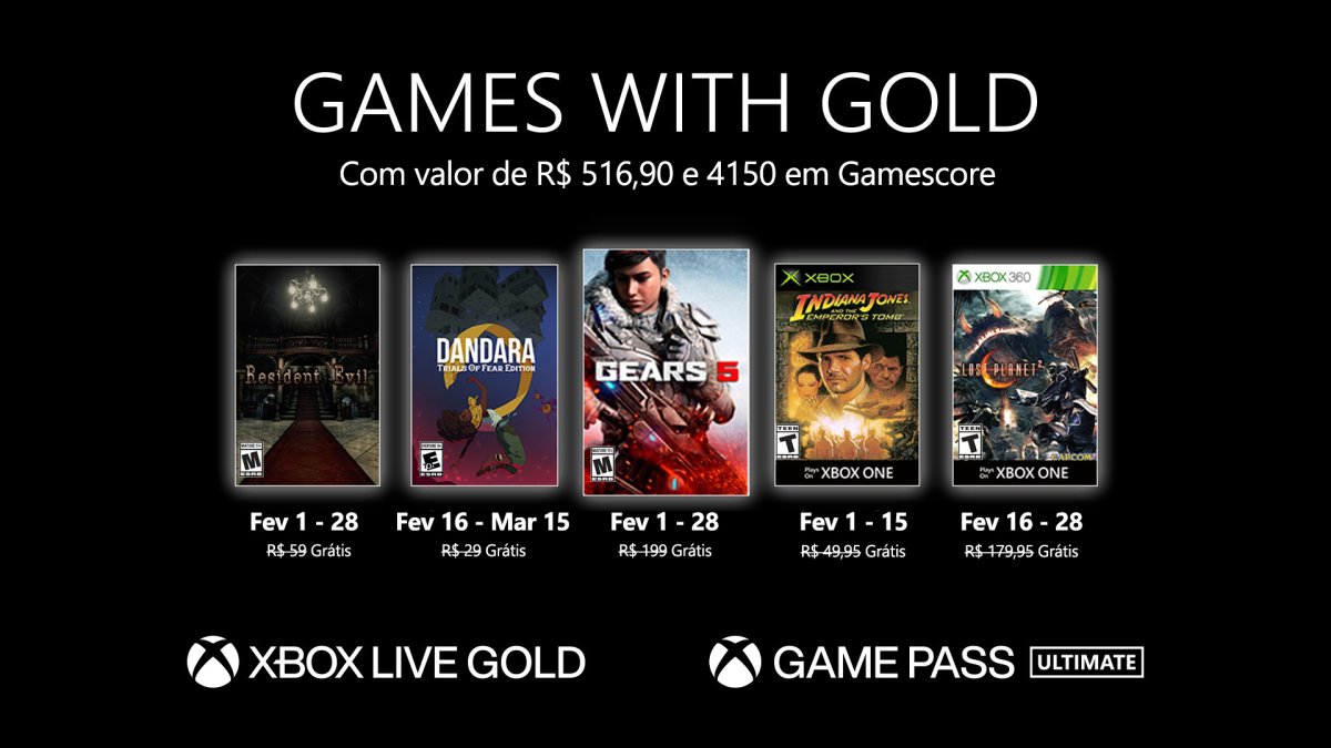 XboxBR on X: Haja HD pra tanto jogo Essa é a vida de quem assina  #XboxGamePassUltimate e Xbox Live Gold. Vem conferir os Games With Gold de  fevereiro 🎮👉   /