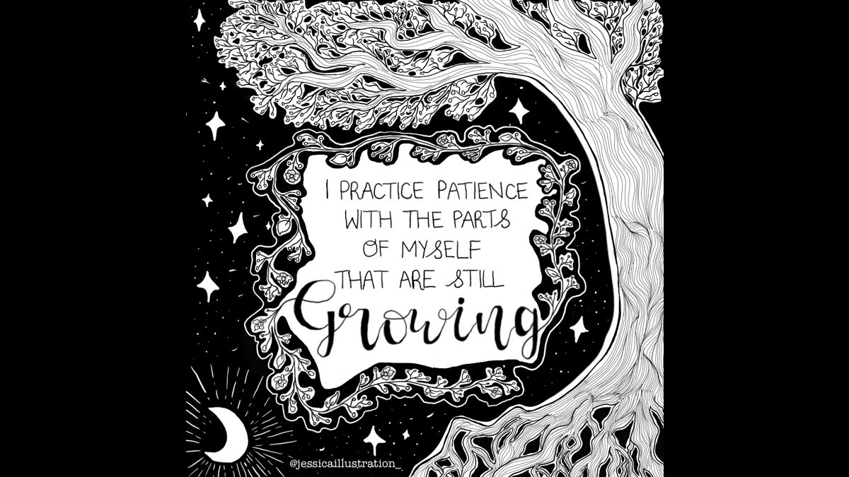 Another one of my illustrated intentions ✨I've been having so much fun creating these and this one is a constant reminder, as I can be super impatient with myself and want to give up if I don't see the results I want immediately. Can anyone else relate?!