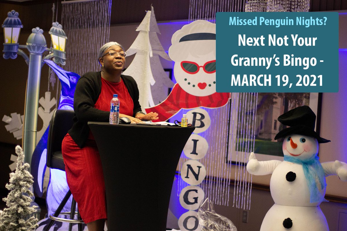 Did you miss last week's Penguin Nights activities? Don't worry, the next Not Your Granny's Bingo will be on March 19, 2021. Keep an eye on our Instagram for when the theme is revealed!