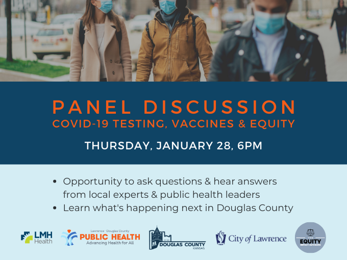 We know you have lots of questions about the COVID-19 vaccine and testing in Douglas County. Come talk with us about it next Thursday! 
#DGKSCOVID
more details at: bit.ly/2LOFlB8