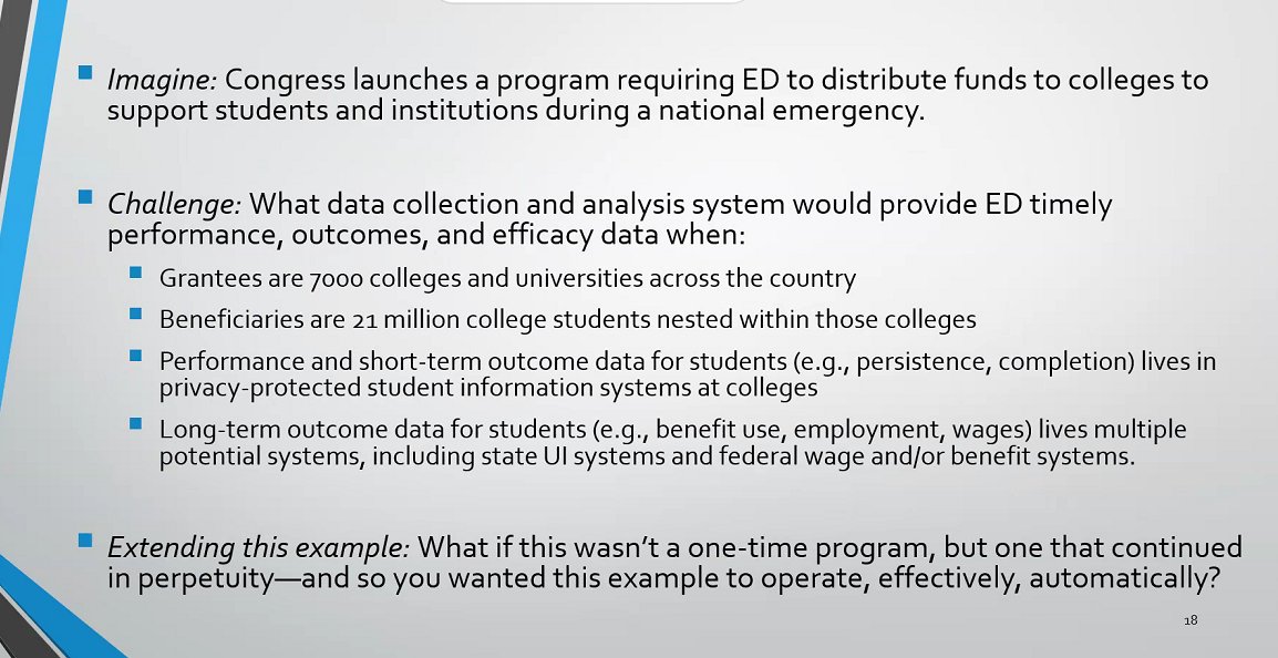 NickRHart's tweet image. Very powerful example about the challenges for #evaluation in government today from Matt Soldner. These challenges should not be something we say occurs on a "regular basis" /17