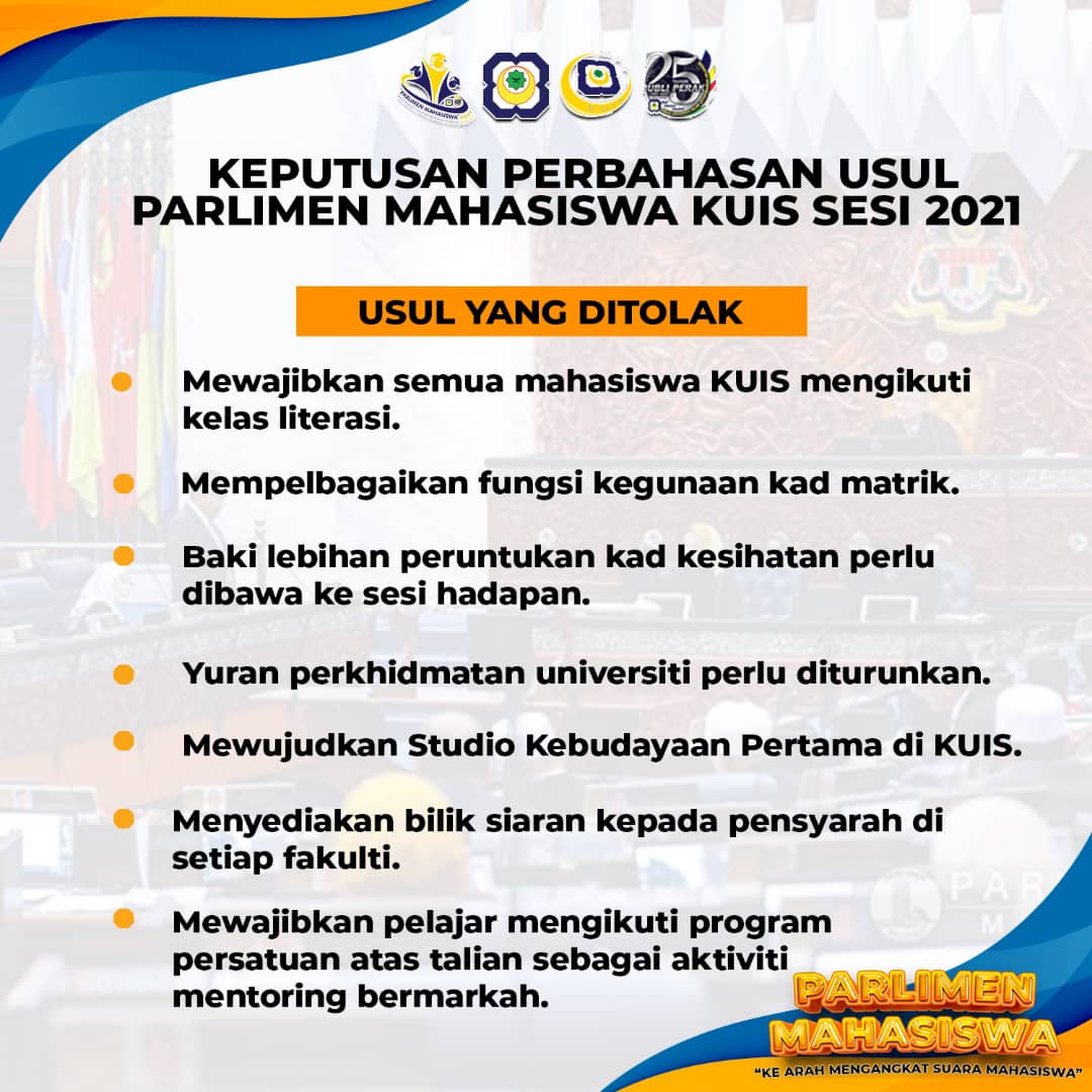 Mpp Kuis در توییتر Parlimen Mahasiswa Kuis 2021 Keputusan Rasmi Perbahasan Usul