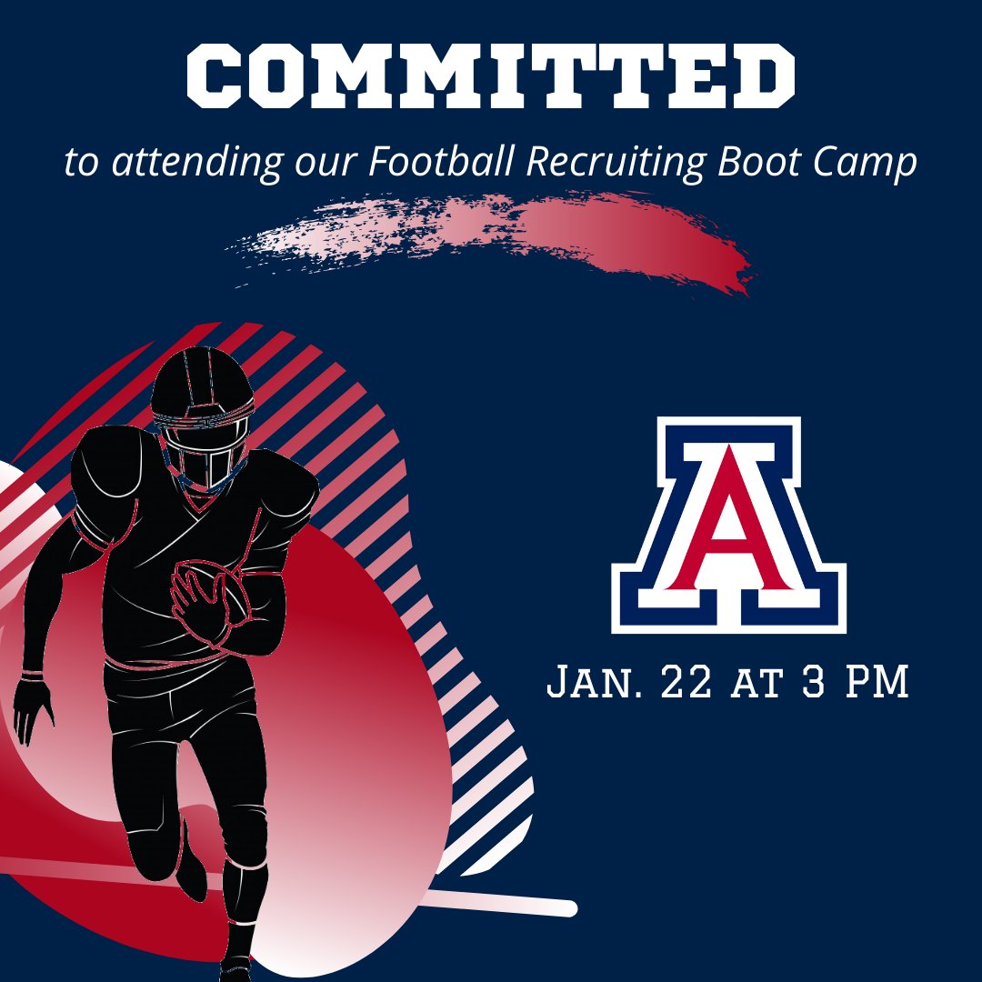 uofa_sma's tweet photo. Join us at 3 PM today to learn all about what our football recruiting staff does! There are only a couple boot camps left after this and you don’t want to miss the chance to network ahead of our Arizona Athletics Panel in February. https://t.co/STetxHlwhv https://t.co/1bmOPpZWHY