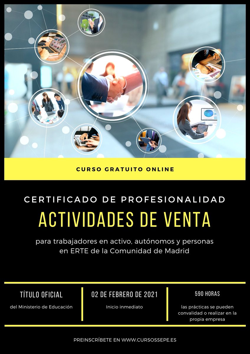 InemMadrid's tweet photo. Curso gratuito online con titulación oficial para trabajadores y autónomos de la Comunidad de Madrid https://t.co/HCJZ2zrklM https://t.co/j8celZyRtj