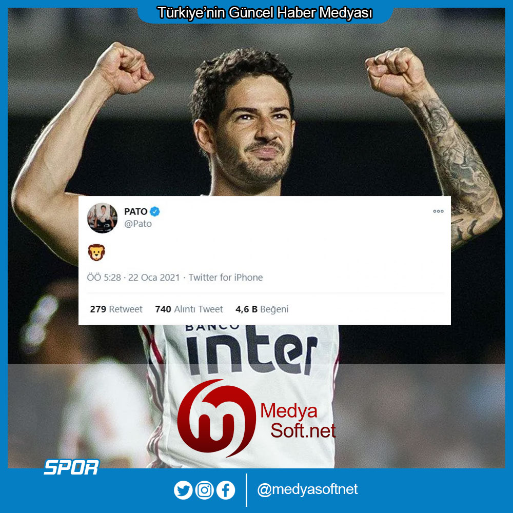 MedyaSoftnet's tweet photo. Alexandre Pato'nun aslan emojili paylaşımı Galatasaraylı Taraftarları heyecanlandırdı. @pato @galatasaray
#galatasaray #futbol #galatasaraysk #pato  #imparator #galatasarayliyiz #alexandrepato #ultraslan #gs #cimbom #cimbomgalatasaray #galatasarayailesi #spor #medyasoftnet #haber https://t.co/K45Gmpf86C