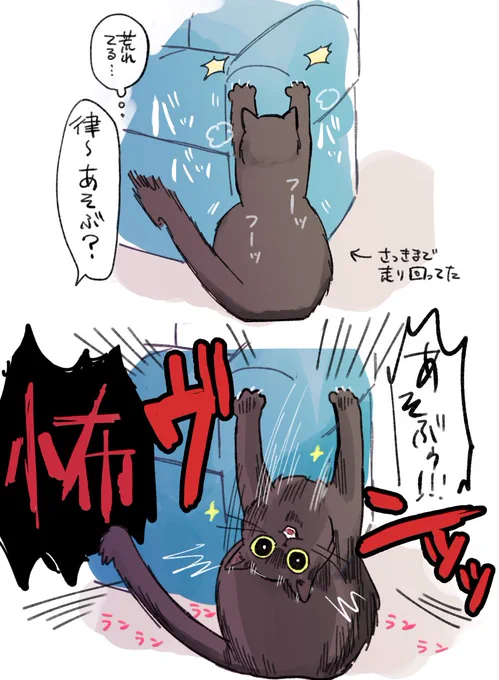ネコチャンがかわいかったのに写真が撮れなかったので描いたものです(この後めちゃくちゃ遊んだ) 