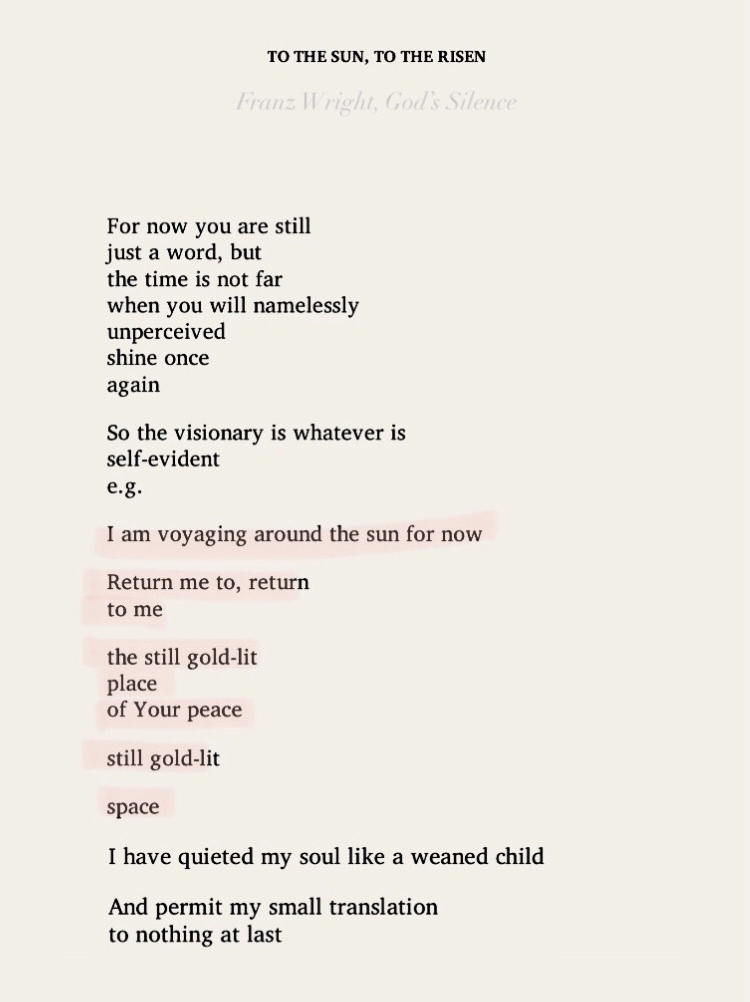 jpbrm30's tweet photo. Franz Wright, God’s Silence
#franzwright #godssilence #faith #poetry #sun #light https://t.co/SsoAt6BQAl