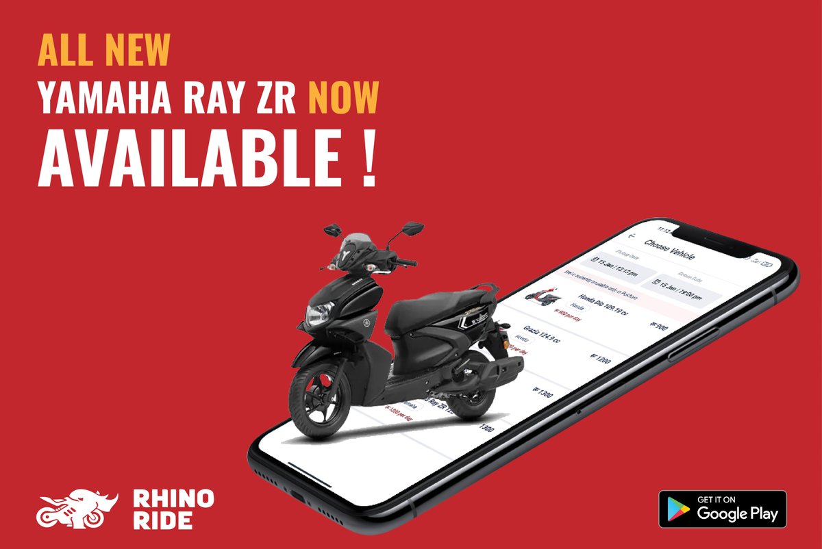 RideRhino's tweet image. You deserve to ride in style when in Pokhara. Book your Yamaha Ray ZR NOW!
#RhinoRide #ExploreWithFreedom #RayZr125Fi