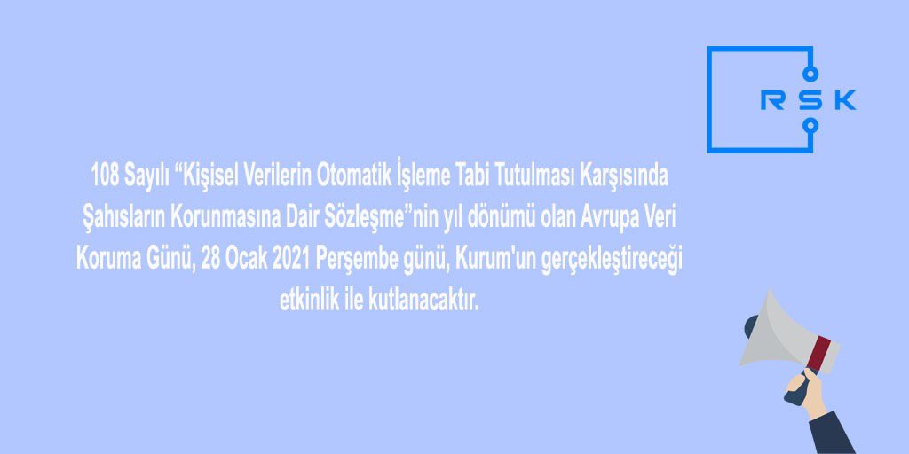 rskveri's tweet photo. Kurum'un Youtube kanalı üzerinden canlı olarak yayınlanacak olan program içeriği için : https://t.co/dXuS7M6Sbq 
#rskveri #kvkk #kişiselveri #kisiselverilerinkorunmasi #verikorumagünü https://t.co/zpDHVDJMUW