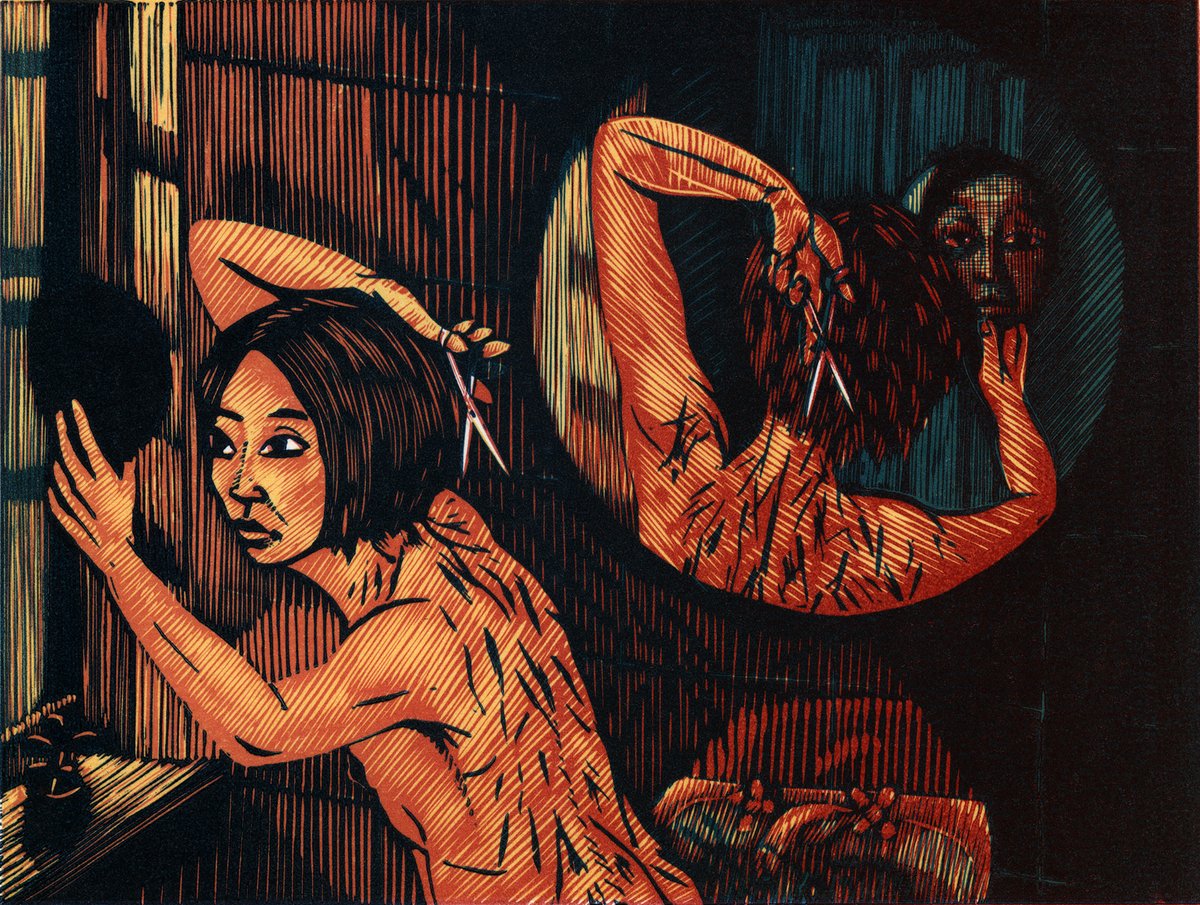 mallgalleries's tweet image. On Friday 29th January 7-8pm, @Draw_Brighton will be hosting a FREE online talk with @wuongean as part of their ETC: Art/Work online interview series: 
draw-brighton.co.uk/timetable/even…  
Image: Lockdown Chop (2020) by Wuon-Gean Ho. Linocut and Monoprint, 15 x 20 cm