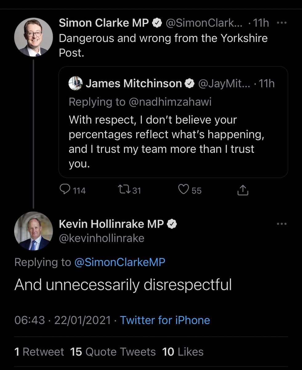 The Tory MPs calling the Newspaper Editor “dangerous and wrong”, & - in a fit of Lord of the Manor pique - “unnecessarily disrespectful”. The problem is that the government continues to lose what respect it may have been able to muster if it didn’t behave in this Trumpian way.