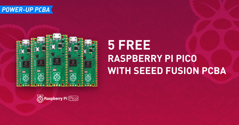 seeedstudio's tweet photo. 🔥Can’t wait to make your project with the new Raspberry Pi Pico?
🎉Have your Pico design manufactured with Seeed PCBA service and get 5 Pico modules for FREE.
Apply Now !Get Pico for Free and bring your design into life！😍
#Pico #RaspberryPi