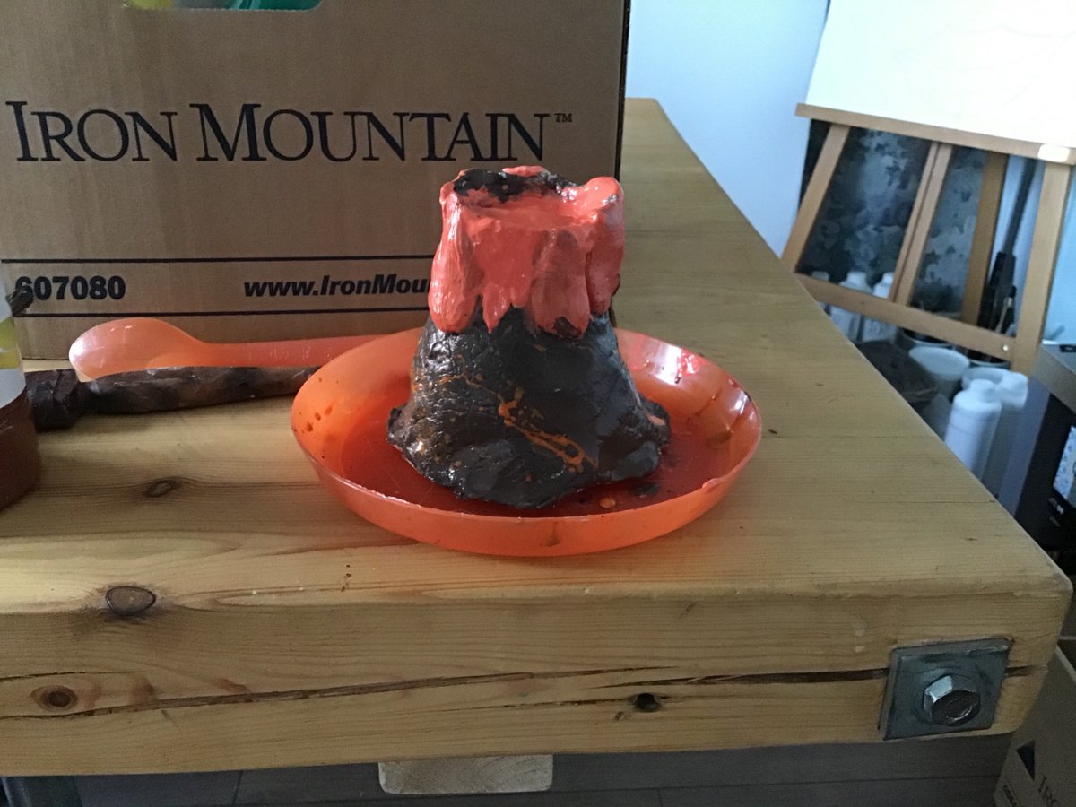 DanesholmeJun's tweet photo. Asbru are doing amazing work at home. Miss Watson is really proud of you all. This week they have been making volcanoes and they are fantastic!! #AsbruHomeLearning #VolcanoMaking #DJAAsbru https://t.co/Eay52l1N4v