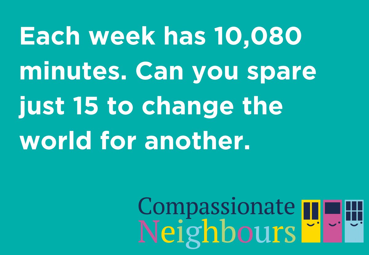 IsabelHospice's tweet image. Do you have the time to make a new friend and become a Compassionate Neighbour? 💙

Contact our Compassionate Neighbours team via kharlie.staves@isabelhospice.org.uk to find out how.
 
We have training sessions on the 27th, 28th and 29th January 2pm – 4pm, you need to go to all 3