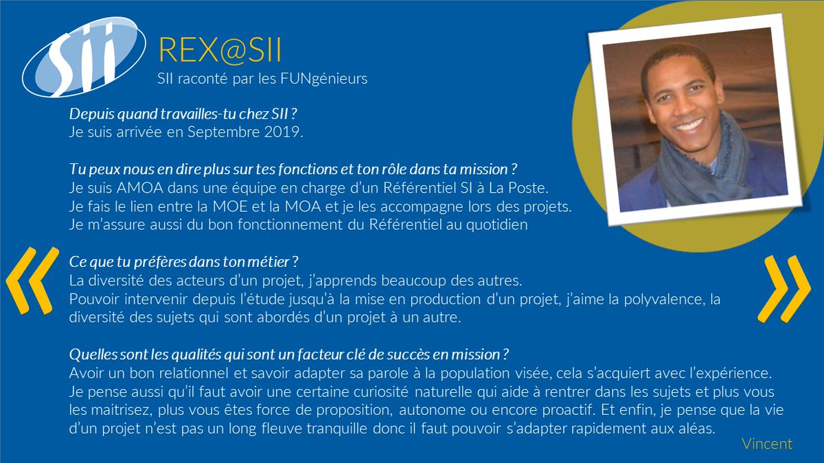 "Pouvoir intervenir depuis l’étude jusqu’à la mise en prod d’un projet, j’aime la polyvalence, la
diversité des sujets abordés d’un projet à un autre" > Merci Vincent pour cet excellent REX sur ta mission.
⚡Vous voulez rejoindre l'équipe ? C'est ici : lnkd.in/gNCjg26