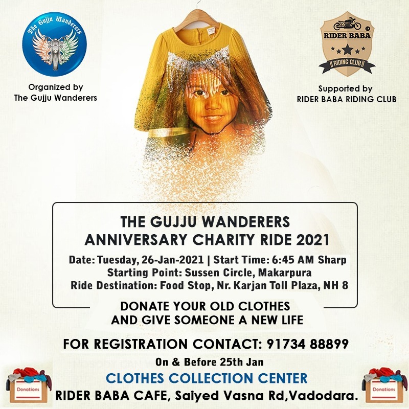 BabaRiding's tweet image. Join With Us
Donate Your Old Clothes And Give Someone A New Life.

@VMCVadodara @CollectorVad @mpvadodara @dangarbharat @sandeshnews @TrafficVadodara @Vadcitypolice 

#vadodaracity #ourvadodara #thegujjuwandrers #riderbaba #charity #events