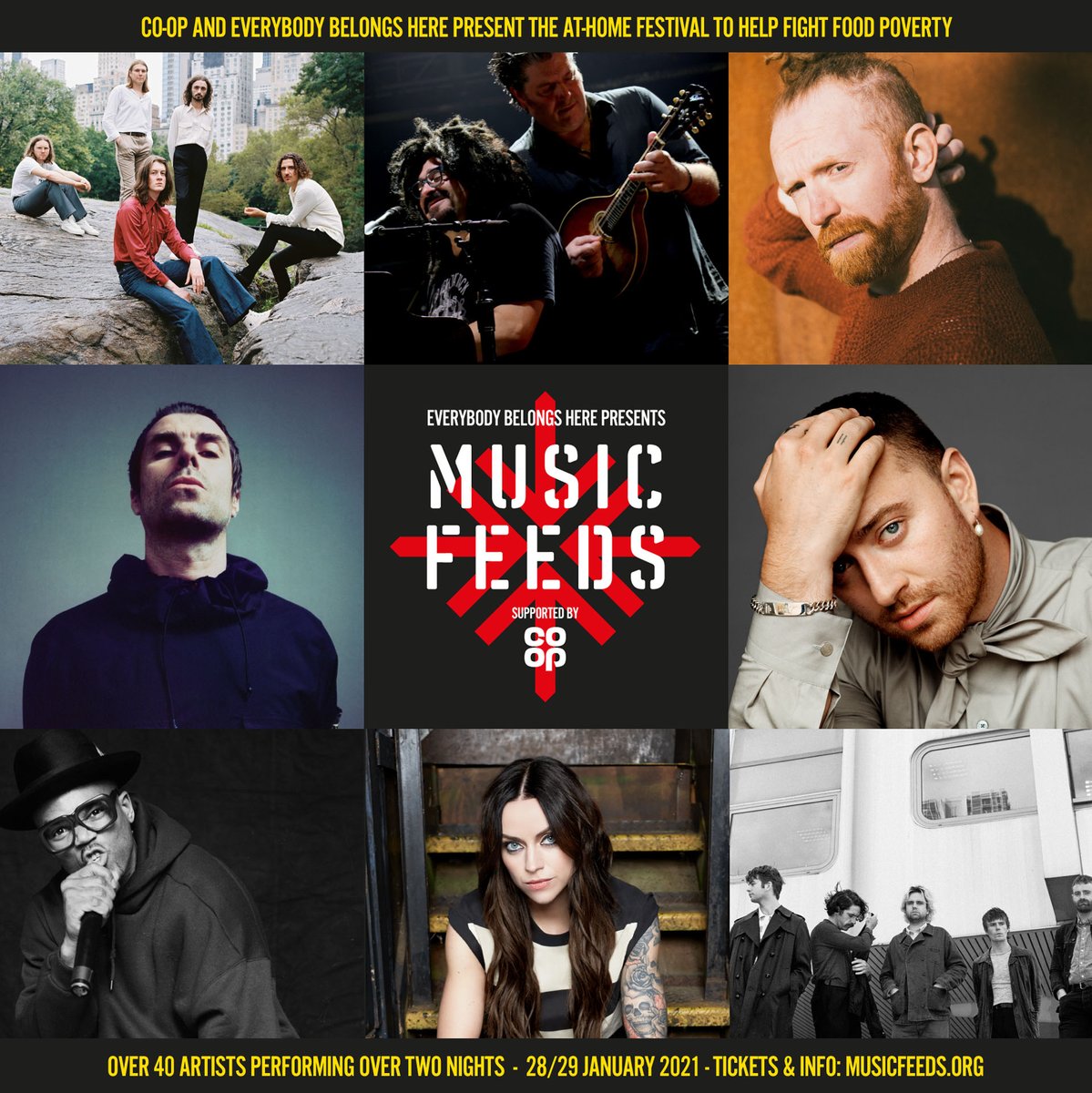 Tune in on 28th and 29th January for Music Feeds, with exclusive line-up featuring Manchester’s very own Liam Gallagher and iconic singer-songwriter Sam Smith. Tickets | everybodybelongshere.com/event-music-fe…